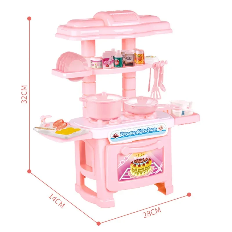 Girl Simulation Tableware Mini Kitchen Toy Set Play House Toy