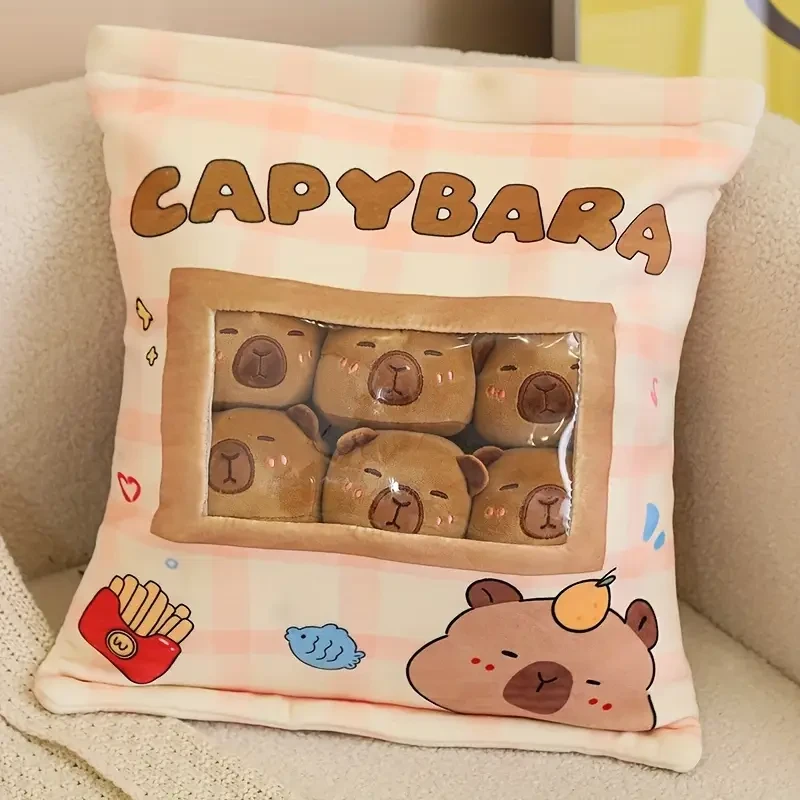 Capybara Pillow: 45cm/17.71in Cuddly A Bag of Capybara Pillow