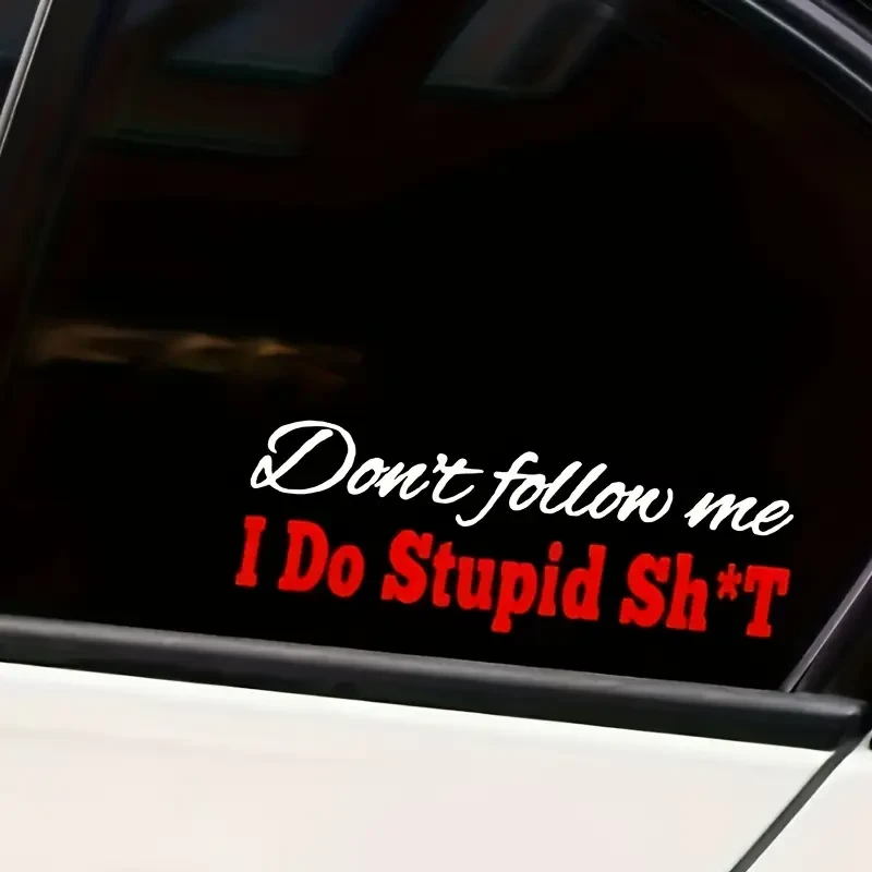 Bold "I DO STUPID SHIT" Cartoon Sticker