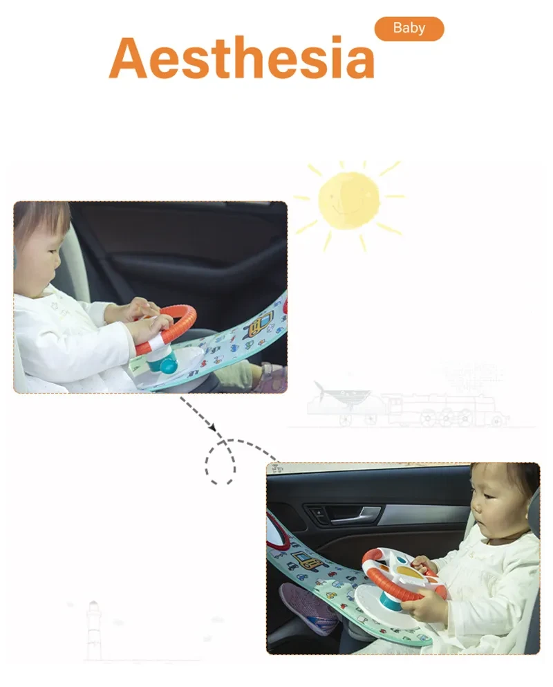 Baby Kids Eletric Simulation Steering Wheel Toy Driving Interactive Musical Educational Toy