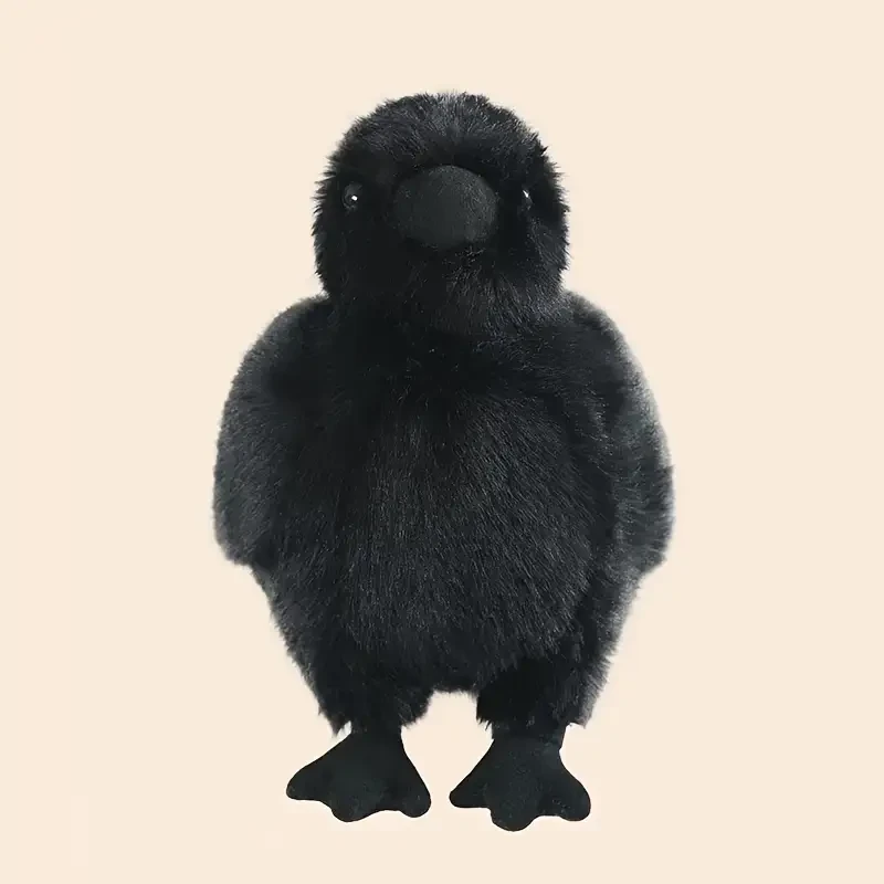 1pc Cute Black Plush Crow Toy