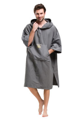 Quick-drying Travel Bath Towel Swim Cape Towel Beach Towel Dressing Robe Cloak Beach Hoodie