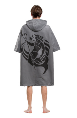 Quick-drying Travel Bath Towel Swim Cape Towel Beach Towel Dressing Robe Cloak Beach Hoodie