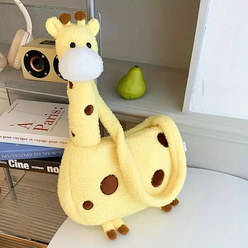 Adorable Yellow Plush Giraffe Backpack