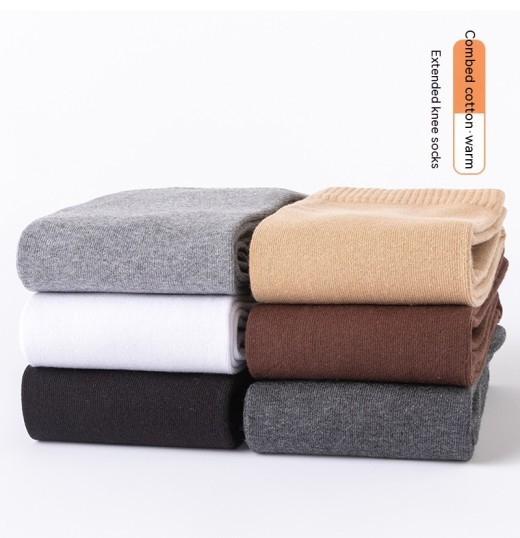 Lengthened Overknee Plus-sized Silicone Non-slip High-top Cotton Socks