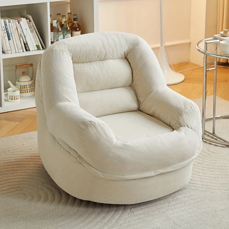 Cozy Green Bean Bag Chair Convertible Backrest Sofa for Ultimate Comfort