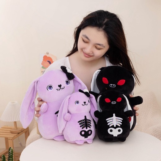Cartoon Halloween Dark Skull Rabbit Doll