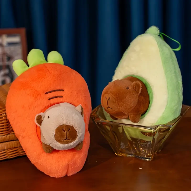 Adorable Avocado Capybara Plush Toy