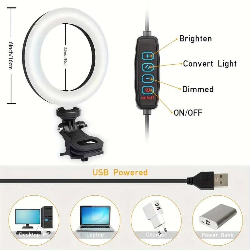 1pc ZOMEI LED Ring Light for Video Conferencing