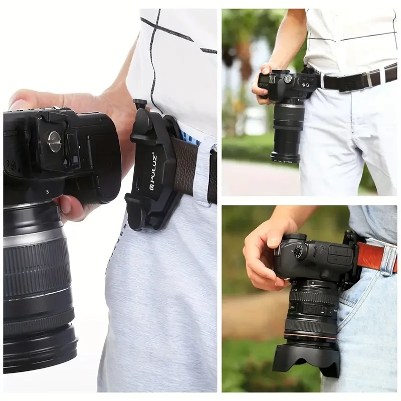 PULUZ Action Camera Base Fixing Bracket & Backpack Strap Clip