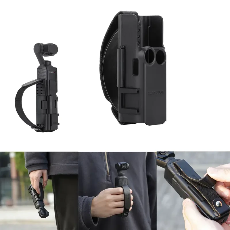 1 Set Portable Anti-Drop Strap + Cold Boot Extension Handle Kit for DJI Pocket 3 (Not Included)