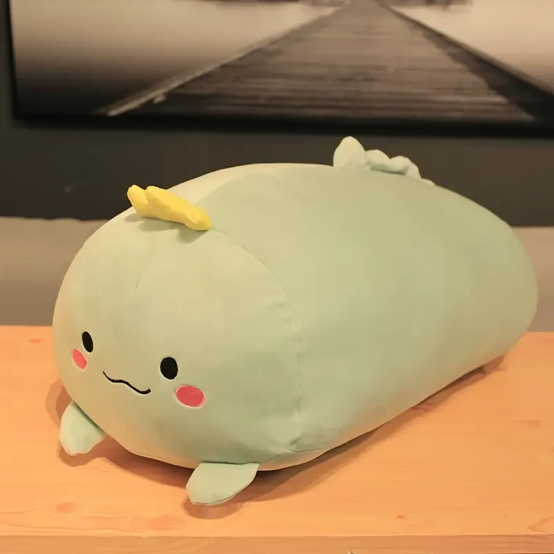 20cm Cute Light Green Plush Dinosaur with Crown