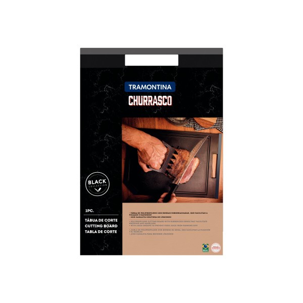Churrasco Black Barbecue Cutting Board 43x30cm - Tramontina