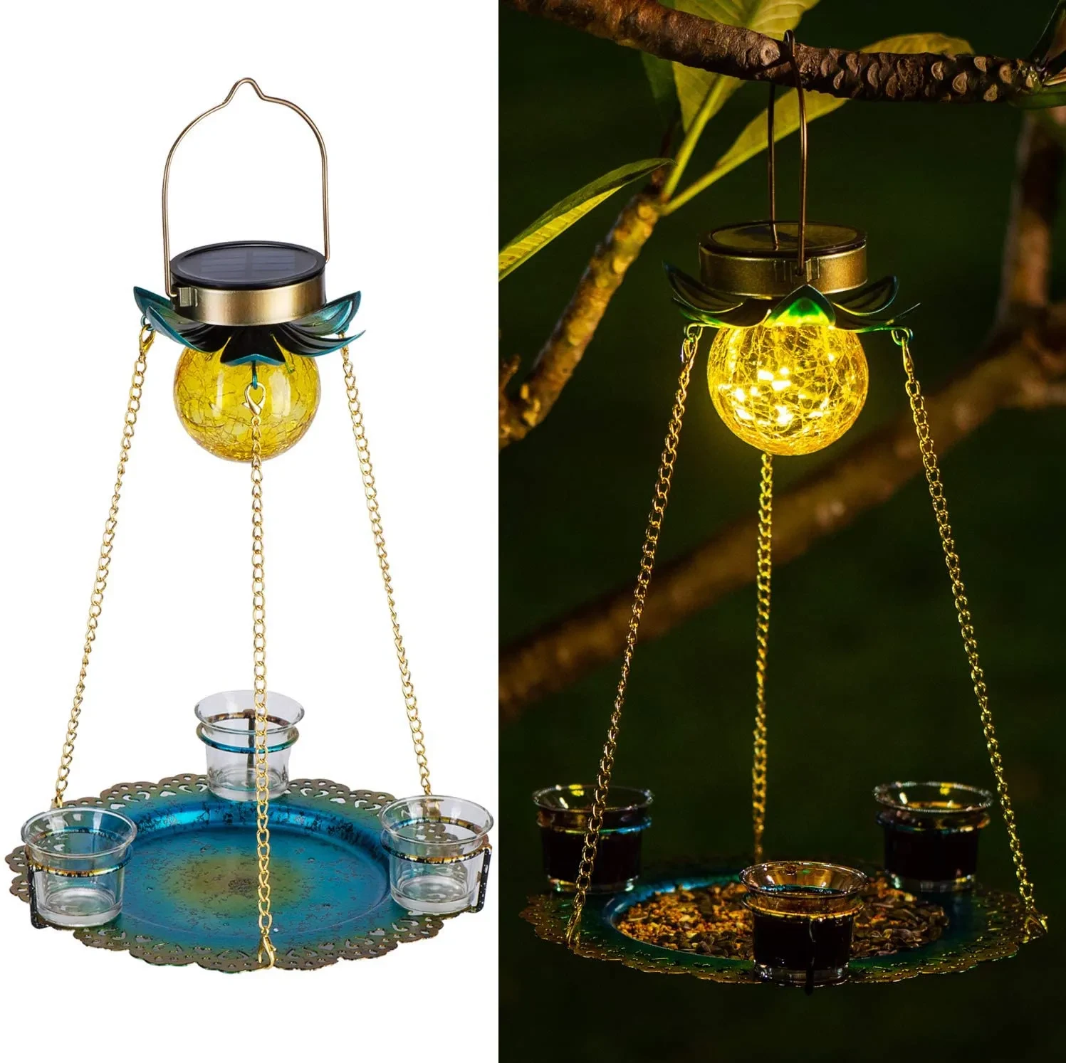 Peacock bird bath