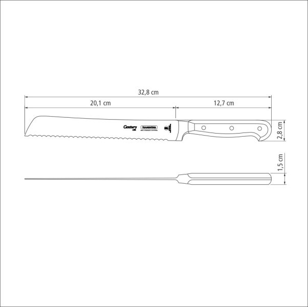 Century Forged Bread Knife 8", 20cm - Tramontina