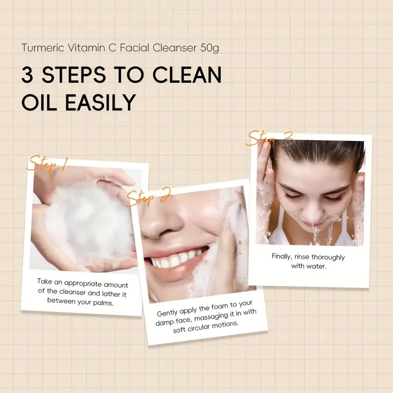 Quiyum Turmeric Vitamin C Facial Cleanser 1.76oz