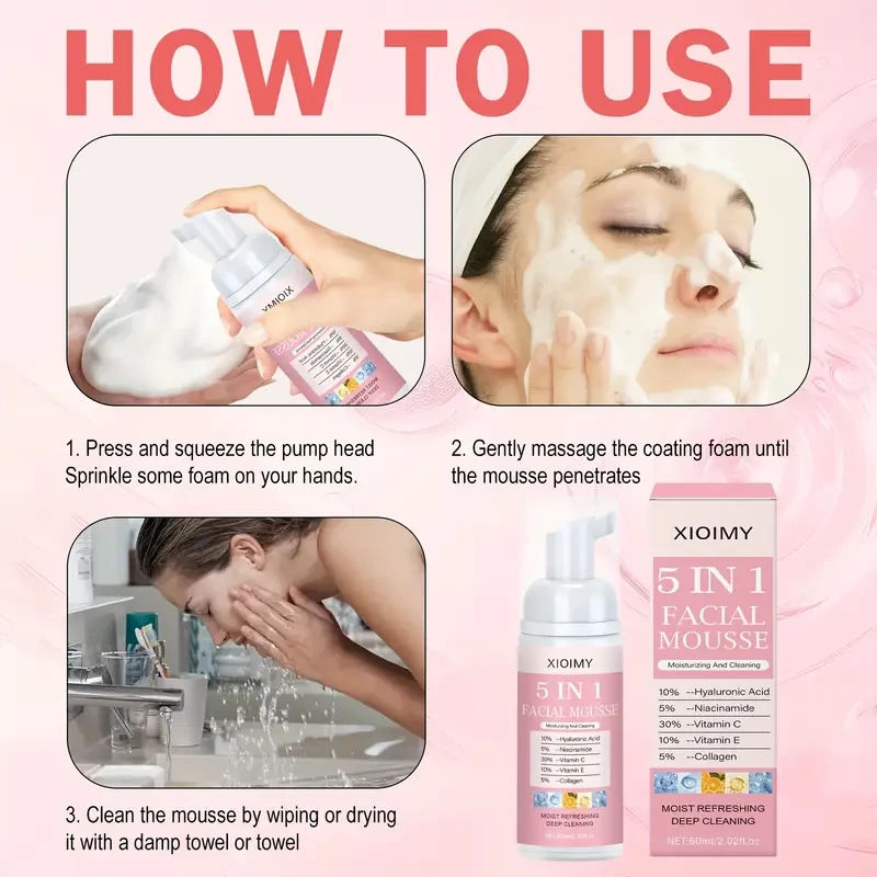 XIOIMY Face Wash - 60ml 5-in-1 Facial Cleanser