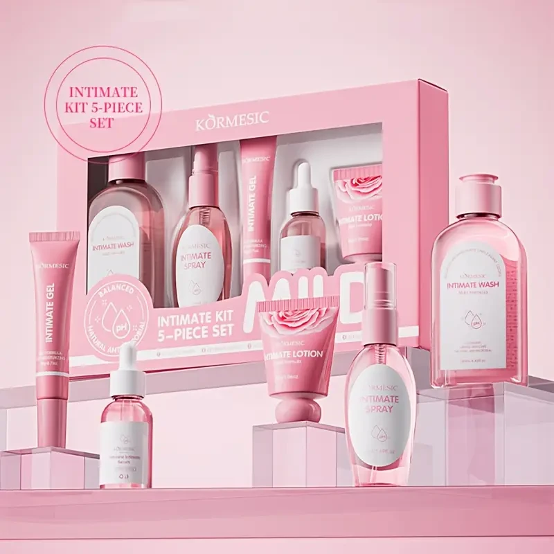 KORMESIC 5pcs Feminine Care Set: Aloe & Niacinamide Infused
