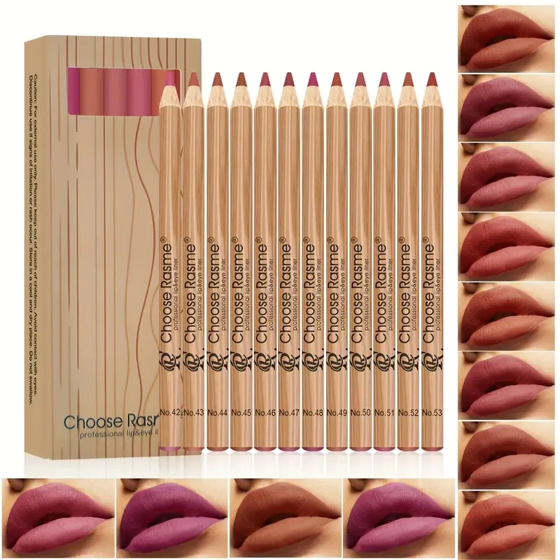 12pcs Lip Liner Set for Long-lasting Lip Contouring Lipstick