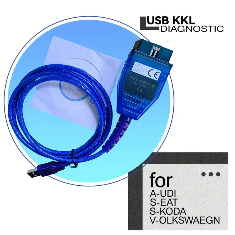 VAG KKL Cable VAG COM Scanner OBD2 USB Diagnostic Cable VAG