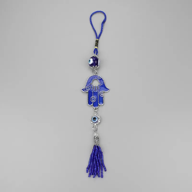 Blue Tassel Pendant Evil Eye Keychain