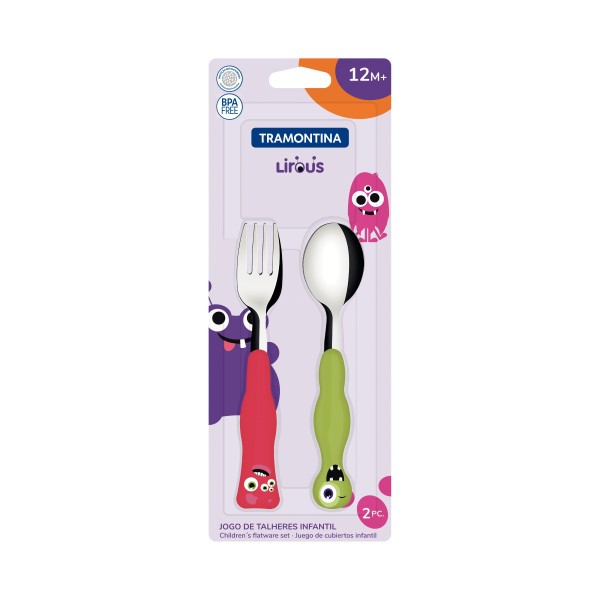 Children's Monster Cutlery 2 Piece Set - Tramontina