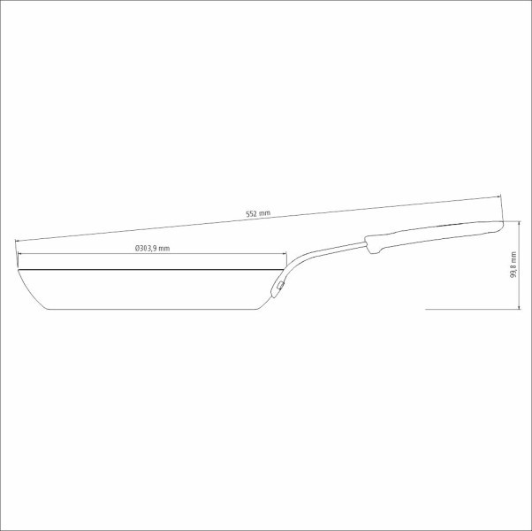 Professional Induction Iron Skillet Grill 30cm 2.4 - Tramontina