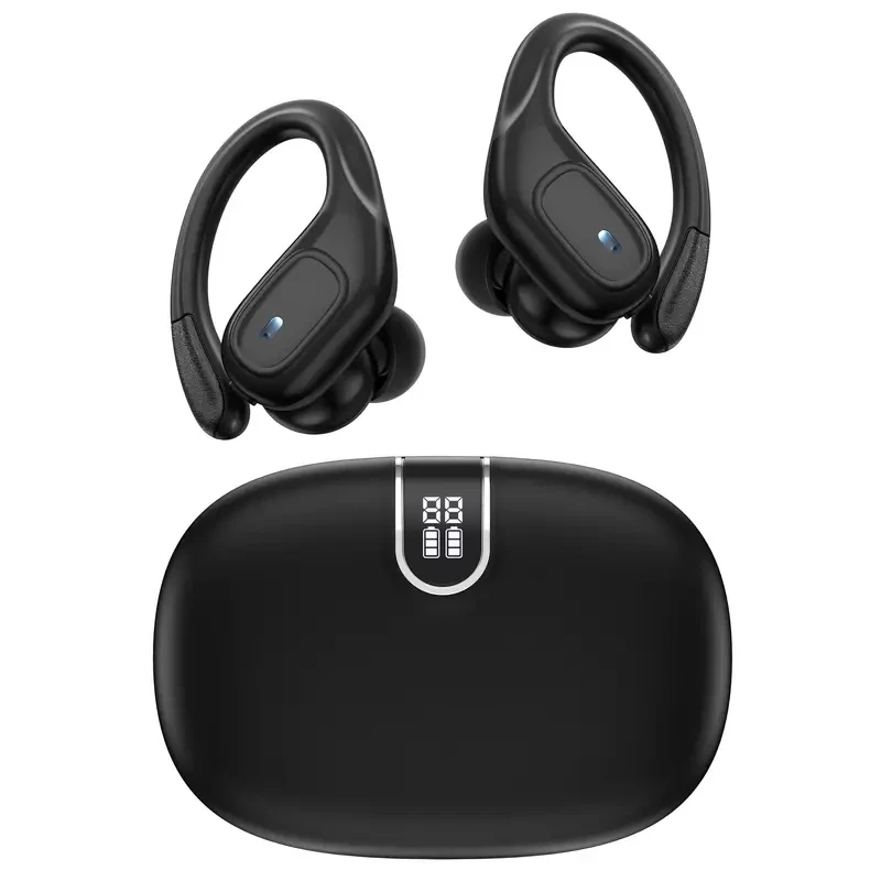 Sport Wireless Earbuds - BT TWS Headphones with LED Display & CVC 8.0 Noise Cancelling Mic for iPhone & Android