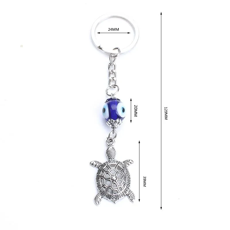 Devil's Eye Turtle Key Ring