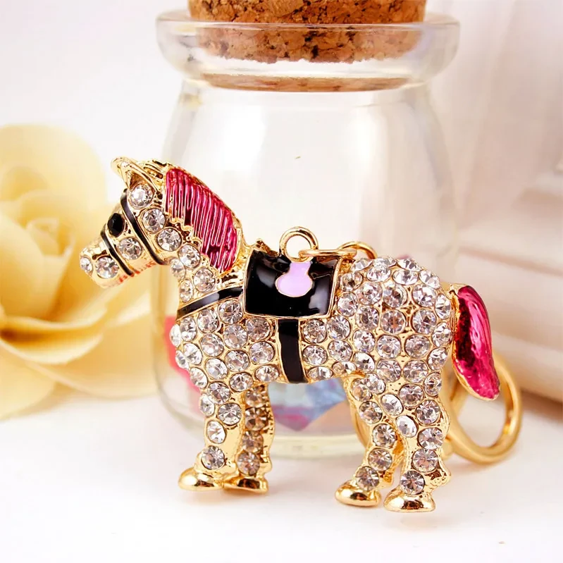Color Steed Keychain Key Chain Metal Pendant
