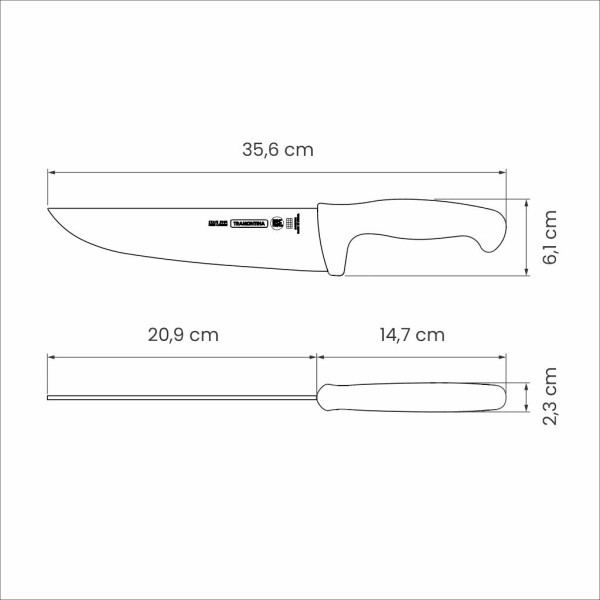 Professional Master Black Meat Knife 8", 21cm - Tramontina