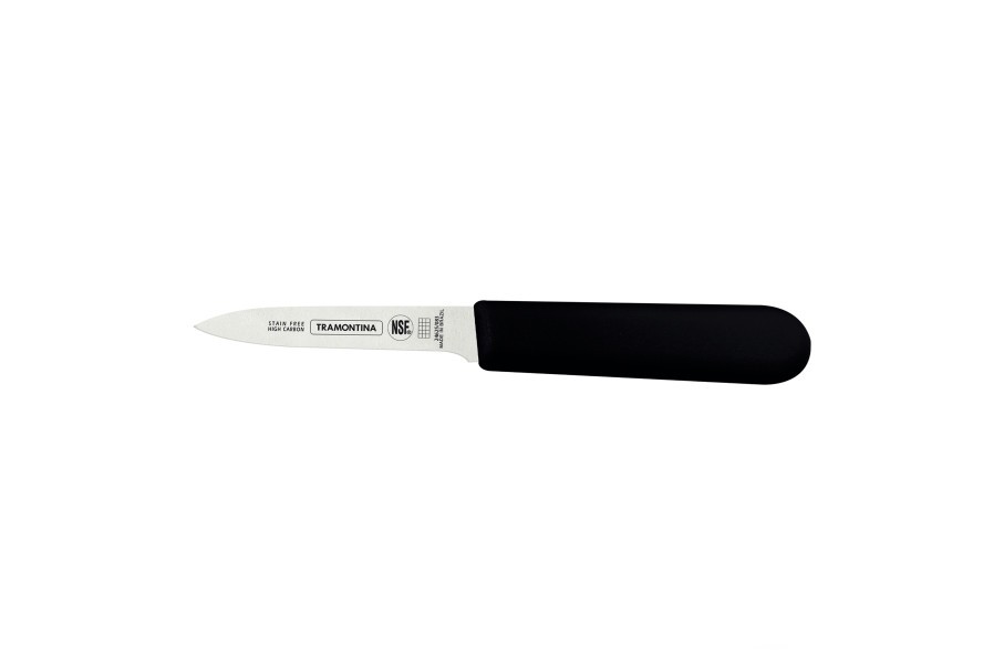 Professional Master Black Paring Knife Straight 3", 8cm - Tramontina