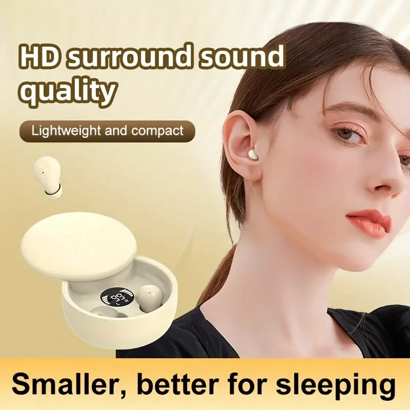 Ultra Mini TWS Wireless Earbuds - Compact In-Ear Comfort with Immersive Sound & Portable Charging Case