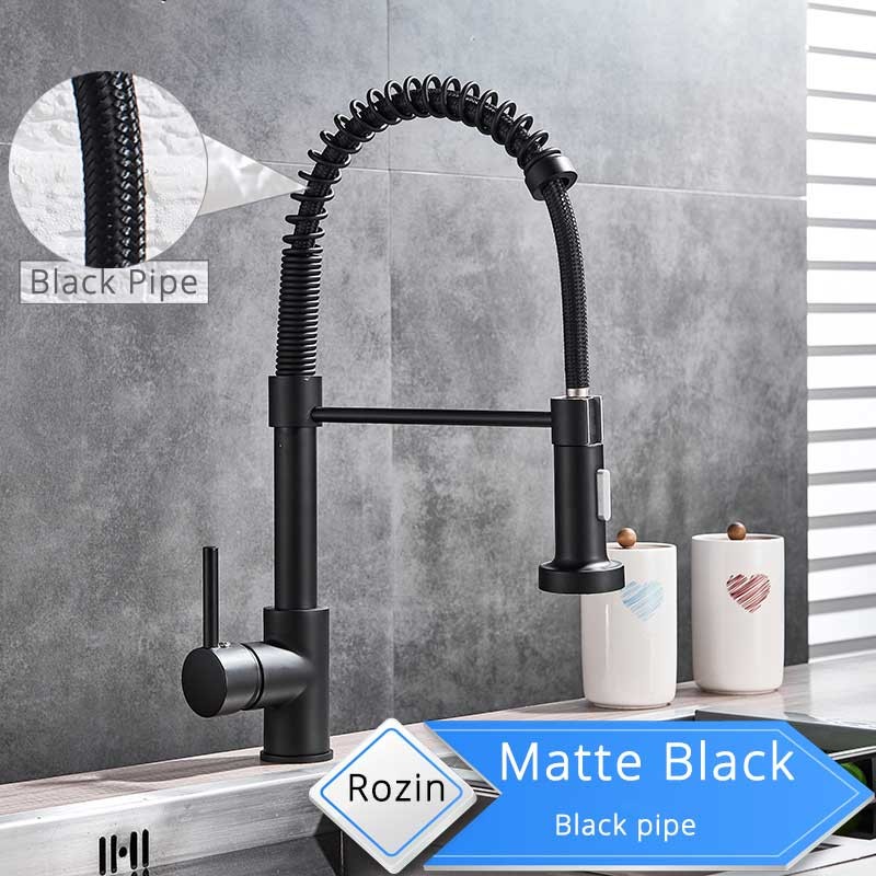 Rozin Brushed Nickel Kitchen Faucet - 360° Deck Mounted Mixer Tap