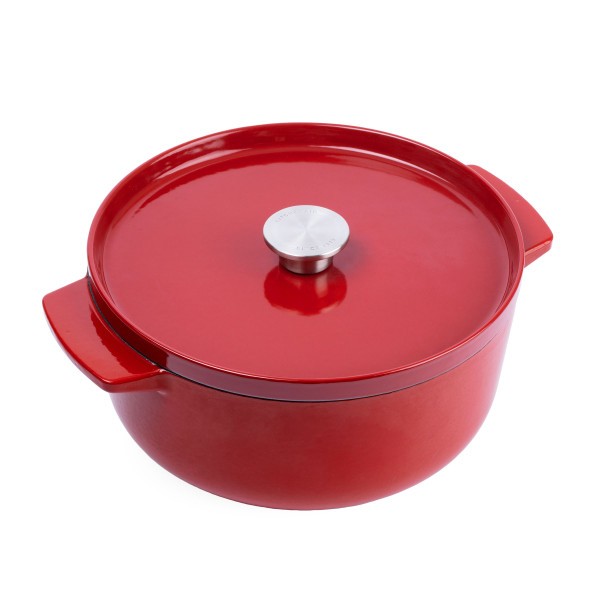 Empire Red Covered Round Casserole 26cm/5.2L - KitchenAid