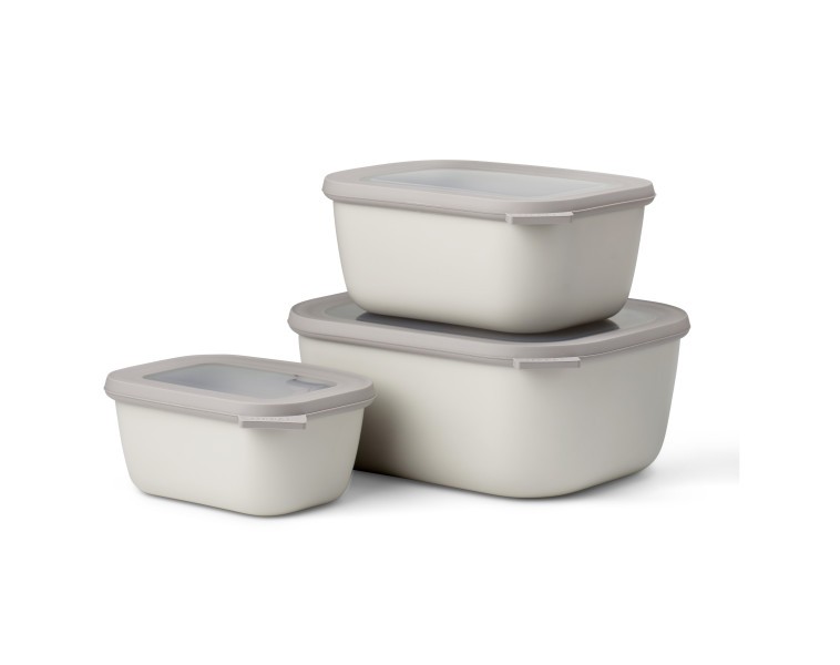 Cirqula Rectangle Large Set 3 Piece Nordic White - Mepal