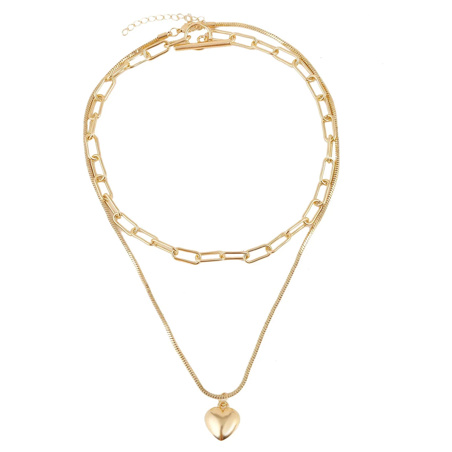 Metal Double Pendant Exaggerated Personality Model