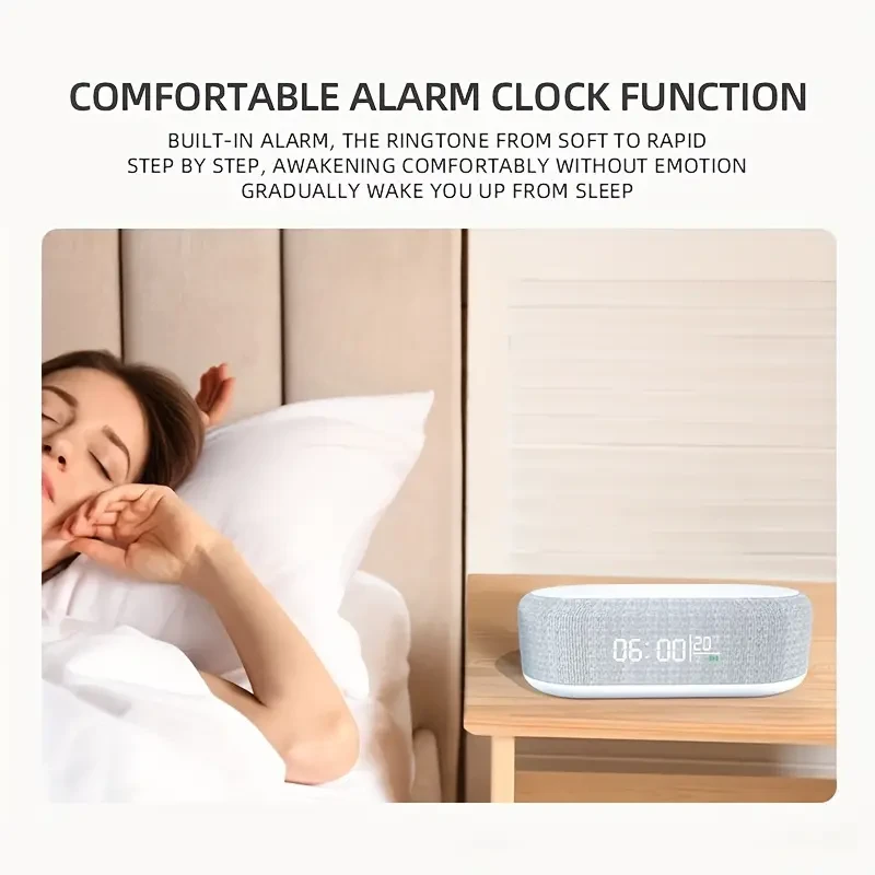 Wireless Charger Time Alarm Clock LED Light