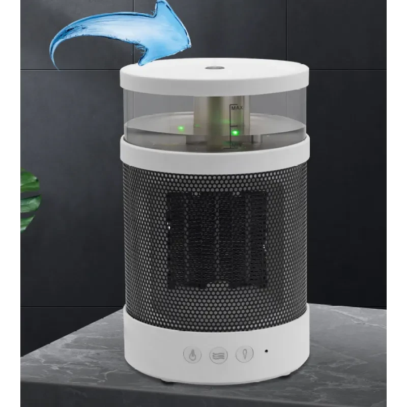 3 In 1 Space Heater Winter Fast Heating Electric Warmer Heating Fans Colorful Night Lights Small Heaters 400ML Air Humidifier
