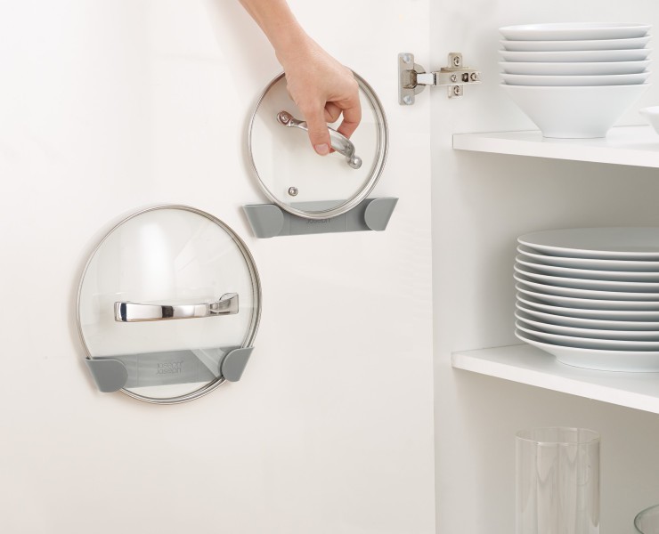 3pc Pan Lid Holders (Grey)  - Joseph Joseph Duo