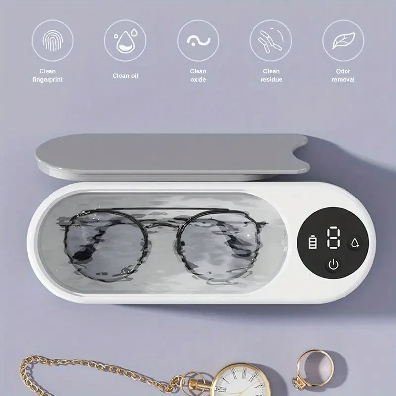 Portable Wireless Jewelry Cleaner - USB Rechargeable, 360 High-Efficiency Cleaning