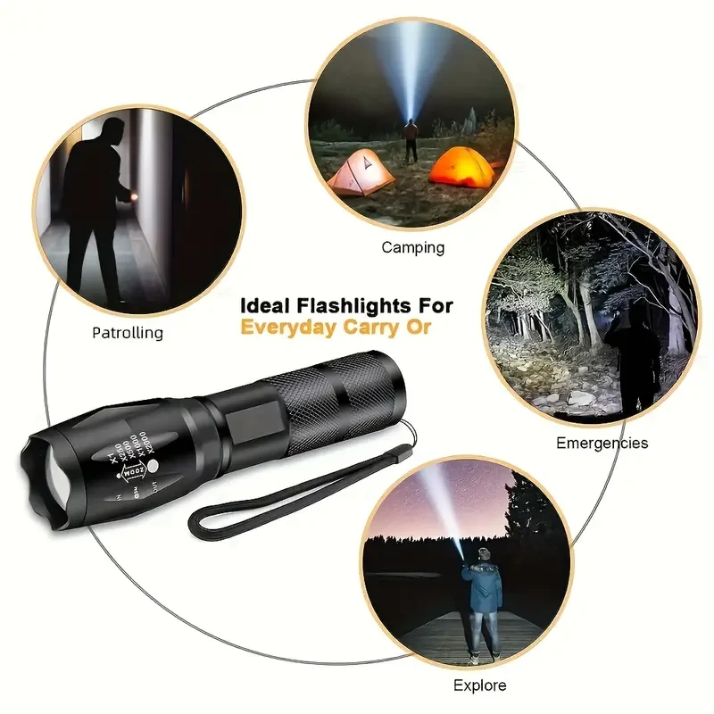 2pcs GoldenCentury Handheld LED Aluminum Flashlight