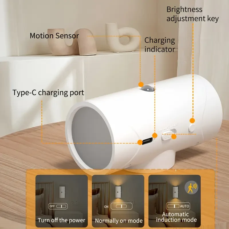 4pcs GoldenCentury Rechargeable LED Motion Sensor Wall Lights