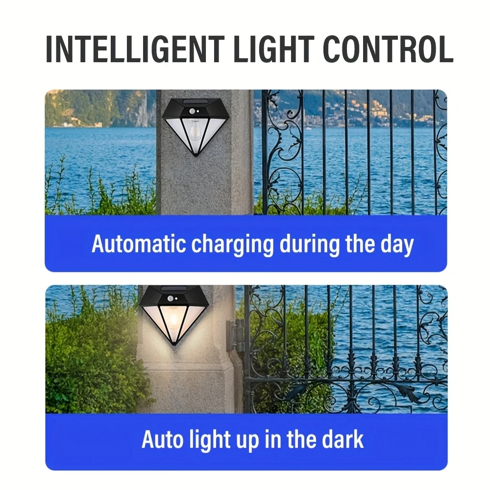 GoldenCentury Solar Wall Light with Motion Sensor
