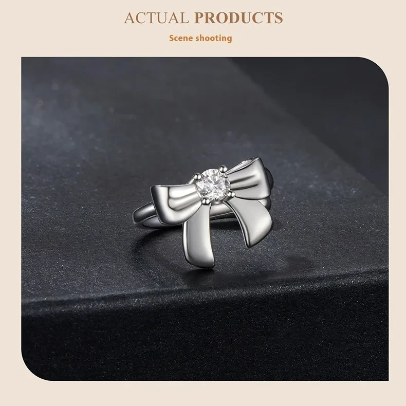 Bow Ear Clip 925 Sterling Silver