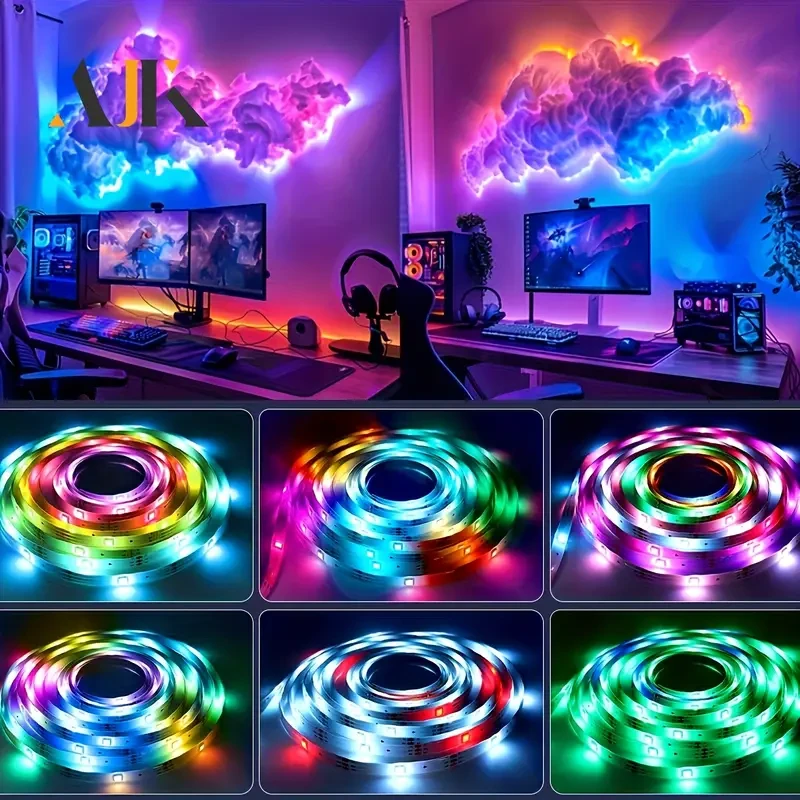 2D Flat, AJK 3D cloud light kit with music synchronization