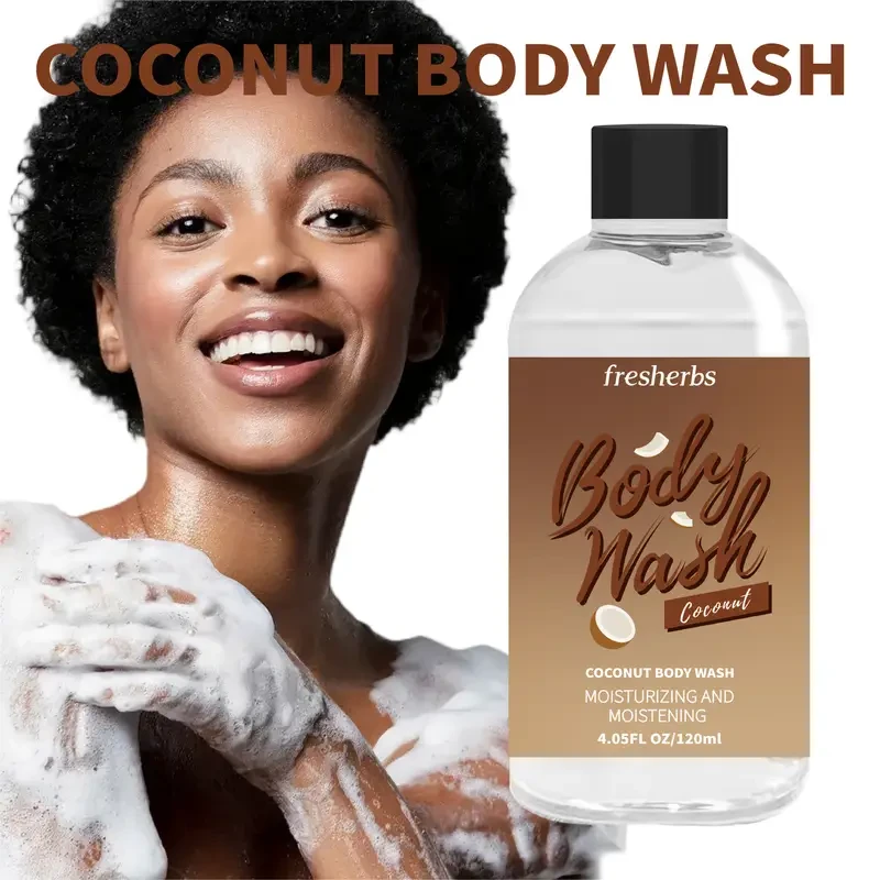 Fresherbs Coconut Body Wash - Exfoliating & Oil Control