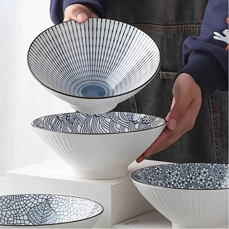 4pcs Ceramic Tall Creative Soup Bowl
