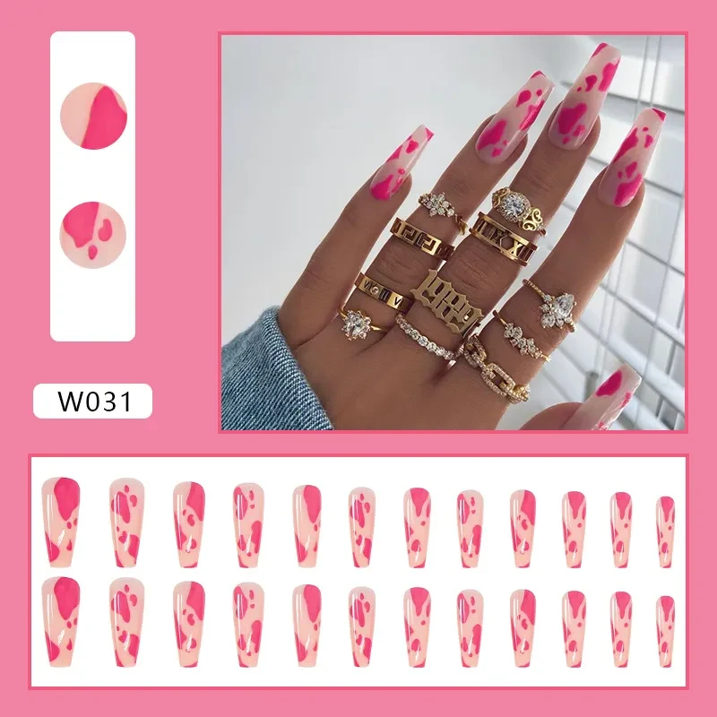 Acrylic nails coffin long