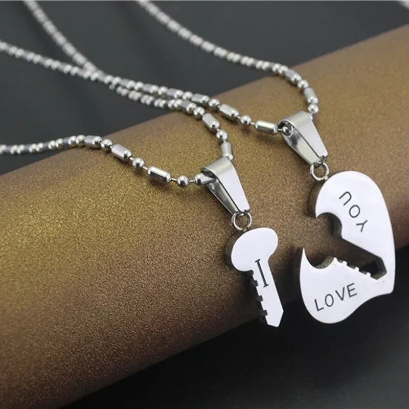 Couple necklace female student simple pendant